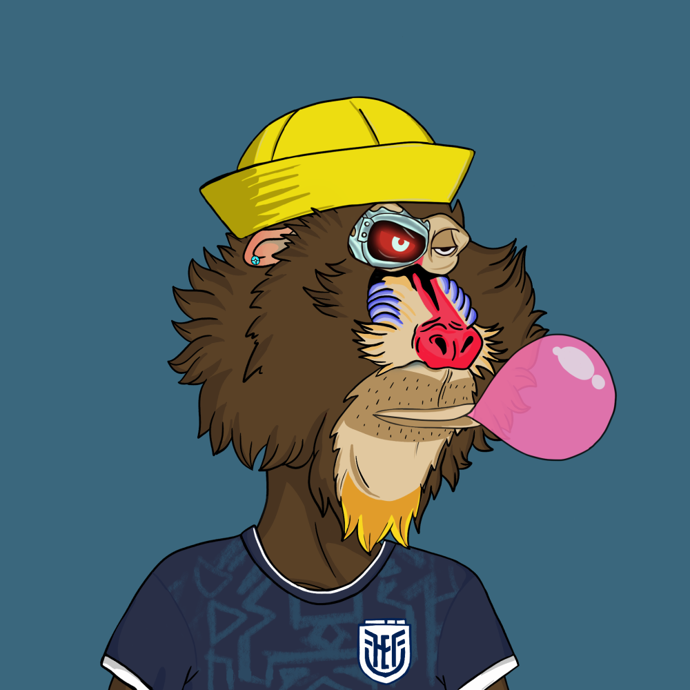 Ape in the soccer cup
